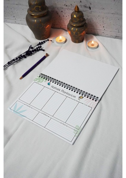 A5 Kapadokya Temalı Siyah Kraft Kapaklı Defter - Haftalık Planlayıcı - 52 Yaprak 15X21 cm modelleri