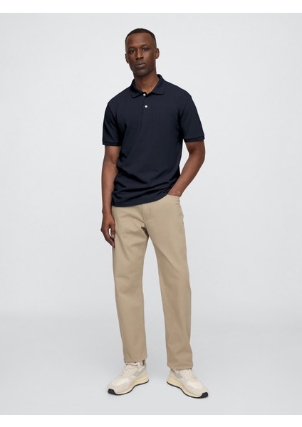 Erkek Lacivert Pique Polo Yaka T-Shirt fırsatları