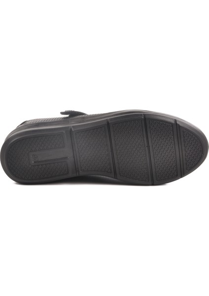 Siyah Hakiki Deri Kadın Casual Ayakkabı 7666 Z indirimleri
