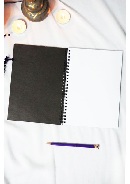 A5 Kalp Aşk Desen Siyah Kraft Kapaklı Çizgisiz Defter - 60 Yaprak (120 Sayfa) 15X21 cm - Anı Defteri modelleri