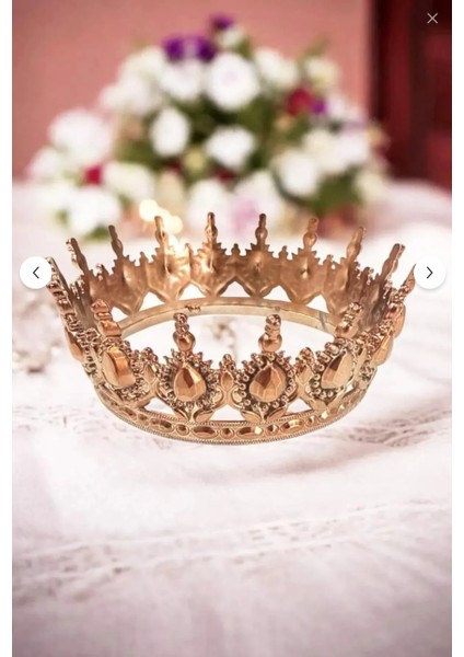 Pasta Tacı – Lüks Mika(Sert Plastik) – Doğum Günü Taç Rosegold modelleri