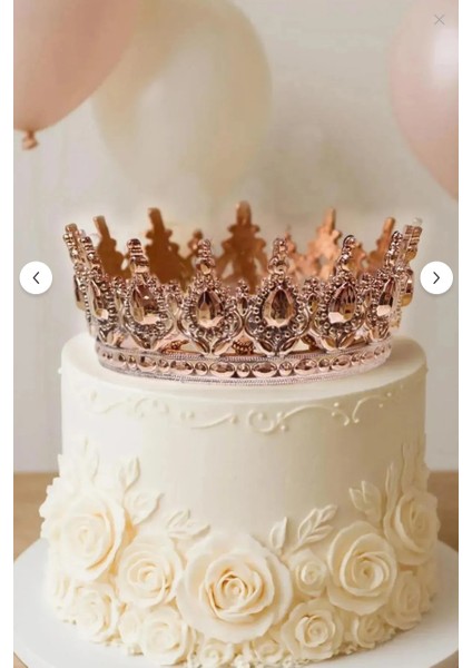 Pasta Tacı – Lüks Mika(Sert Plastik) – Doğum Günü Taç Rosegold indirimleri