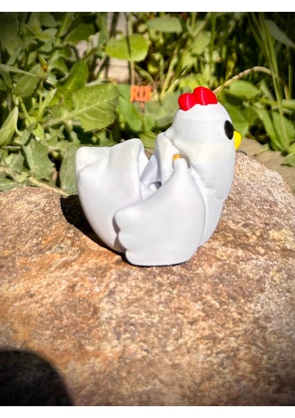 Tavuk Oyuncak - Çiftlikteki Kümesin Neşesi ! 🐔🥚🌾3d Hareketli Organik Model - Orta Boy