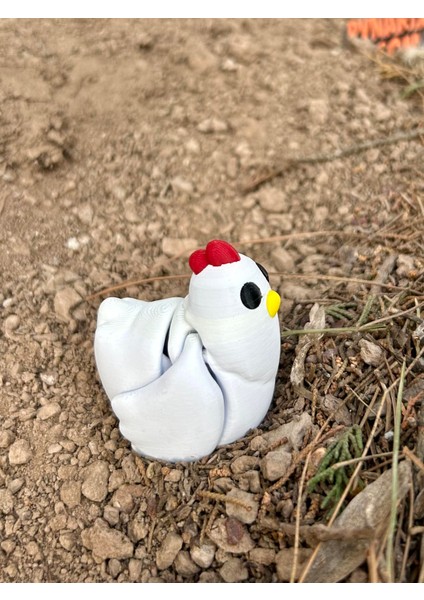 Tavuk Oyuncak - Çiftlikteki Kümesin Neşesi ! 🐔🥚🌾3d Hareketli Organik Model - Orta Boy