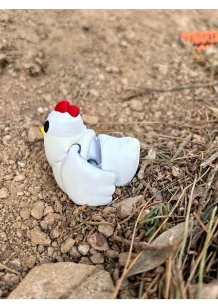 Tavuk Oyuncak - Çiftlikteki Kümesin Neşesi ! 🐔🥚🌾3d Hareketli Organik Model - Orta Boy