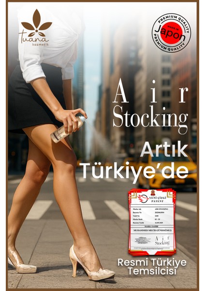 Air Stocking 03- Bronze Sprey Bacak Fondoteni - 30 ml fırsatları