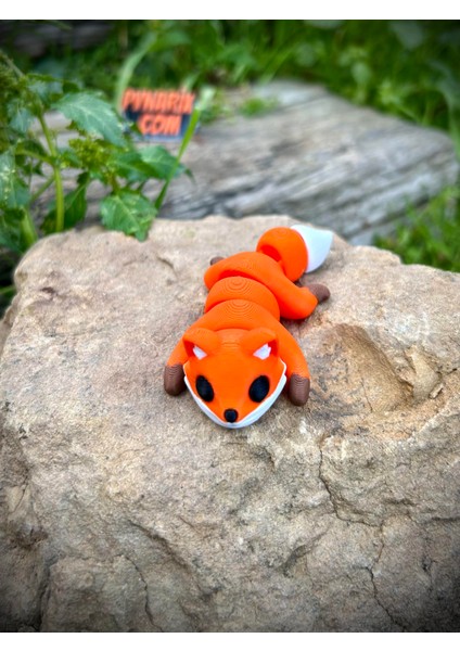 Tilki Oyuncak - Ormanın Kurnaz ve Sevimli Kaşifi! 🦊🍂✨ 3D Hareketli Organik Model - Orta Boy