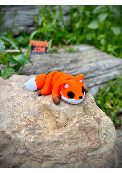 Tilki Oyuncak - Ormanın Kurnaz ve Sevimli Kaşifi! 🦊🍂✨ 3D Hareketli Organik Model - Orta Boy