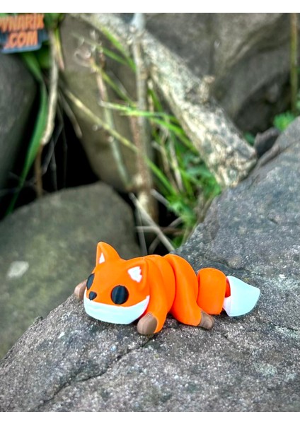 Tilki Oyuncak - Ormanın Kurnaz ve Sevimli Kaşifi! 🦊🍂✨ 3D Hareketli Organik Model - Orta Boy