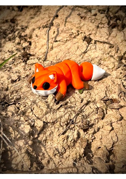 Tilki Oyuncak - Ormanın Kurnaz ve Sevimli Kaşifi! 🦊🍂✨ 3D Hareketli Organik Model - Orta Boy