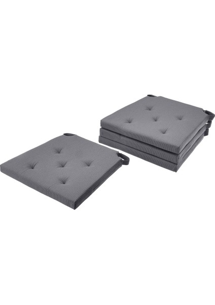 Sandalye Minderi, Gri, 42/35X40X4 Cm, 4'lü