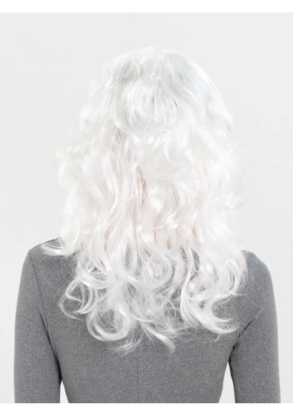 Beyaz Kahküllü Dalgalı Uzun Parti Peruk, Şık ve Doğal Görünüm Sağlar. fiyatları