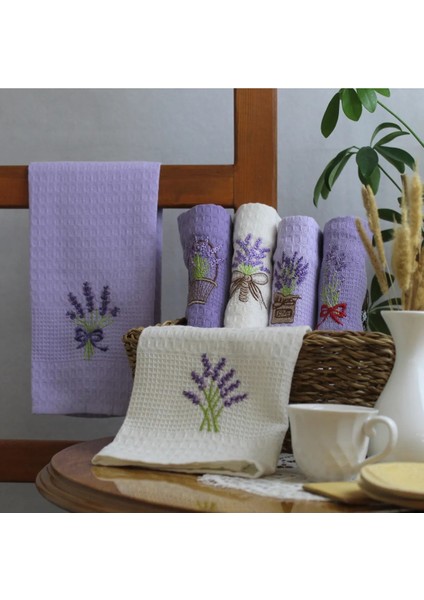 Saaru 6'lı Lavanta Seti Mutfak Havlusu (40X60) fiyatları