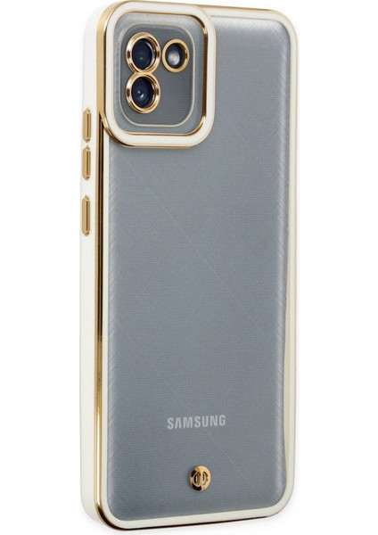 Samsung Galaxy A03 Kılıf Liva Lens Silikon - Beyaz Arbkd