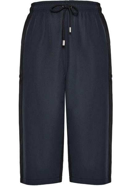 Siyah Gri Uzun Erkek Havuz ve Deniz Şortu 5075