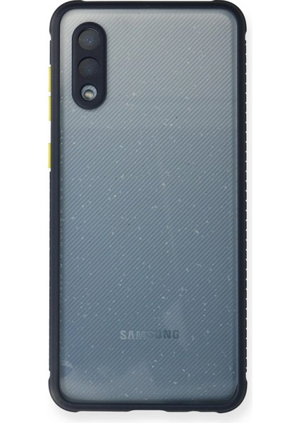 Samsung Galaxy A02 Kılıf Miami Şeffaf Silikon - Lacivert Arbkd