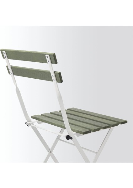 Katlanabilir Sandalye, Beyaz-Yeşil, Mindersiz fırsatları