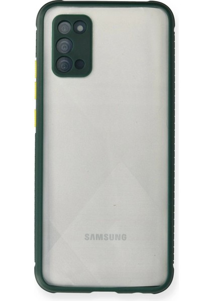 Samsung Galaxy A02S Kılıf Miami Şeffaf Silikon - Koyu Yeşil Arbkd