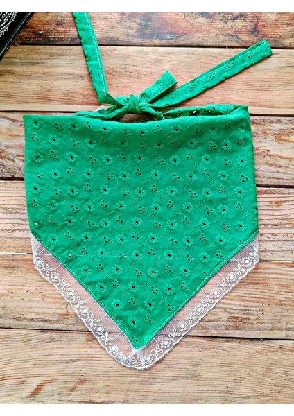 Bağcıklı Dantel Fisto Bandana | El Yapımı