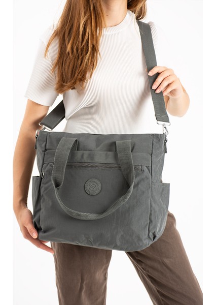 Sn 3032 Suya Dayanıklı Çok Bölmeli Krinkıl Çanta Kol Çantası Omuz