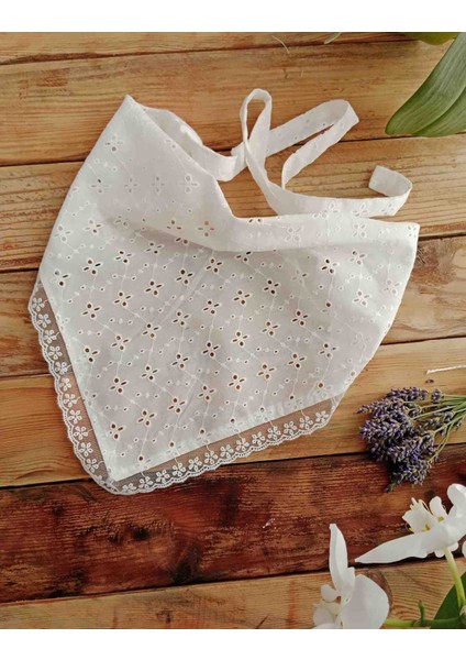 Bağcıklı Dantel Fisto Bandana | El Yapımı
