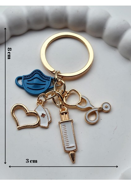 - 🩺 Medikal Temalı Altın Kaplama Çanta Charmı – Doktor Hemşire Figürlü Anahtarlık Aksesuarı modelleri