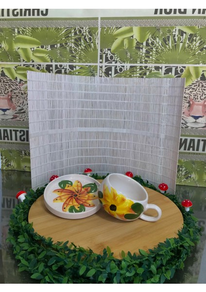 Sarı Çiçekli Fincan fiyatları