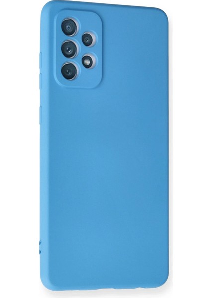Samsung Galaxy A72 Kılıf Nano Içi Kadife Silikon - Mavi Arbkd fiyatları