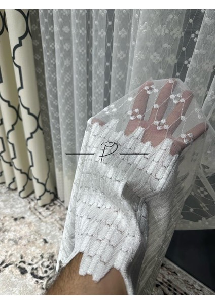 Tül Perde Örme Gramajlı Şazeli Desen