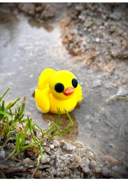 Ördek Oyuncak- Bebek Ördek Gölün Sevimli Kaşifi 🦆🌊 3D Hareketli Organik Model - Orta Boy