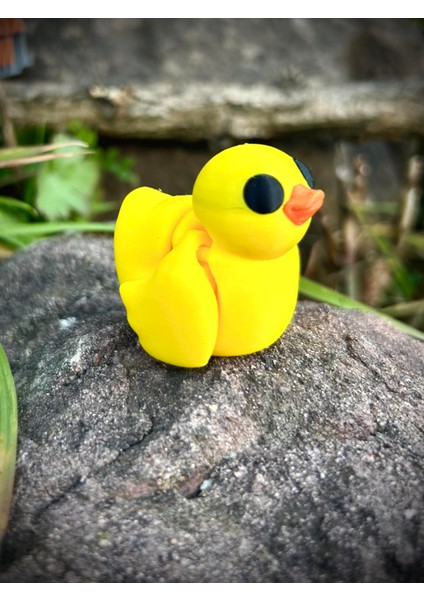 Ördek Oyuncak- Bebek Ördek Gölün Sevimli Kaşifi 🦆🌊 3D Hareketli Organik Model - Orta Boy