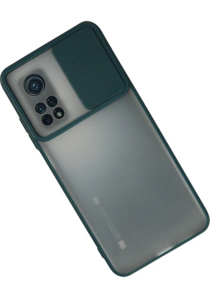 Xiaomi Mi 10T Kılıf Palm Buzlu Kamera Sürgülü Silikon - Yeşil Arbkd fiyatları