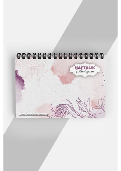 Soft Çiçek Tasarım Haftalık Planlayıcı - Tarihsiz Ajanda (A5) Planlama Defteri