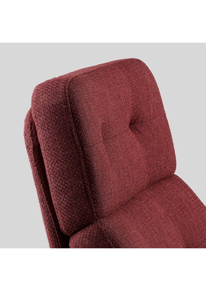 Tekli Koltuk ve Puf, Lejde Kırmızı-Kahverengi fiyatları