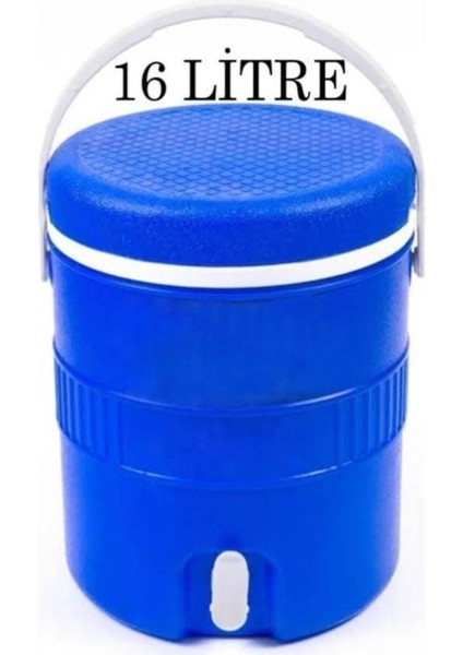 Mavi Renkli Plastik Ikili Termos Seti – Pratik Kullanım (6 L ve 16 L) fiyatları