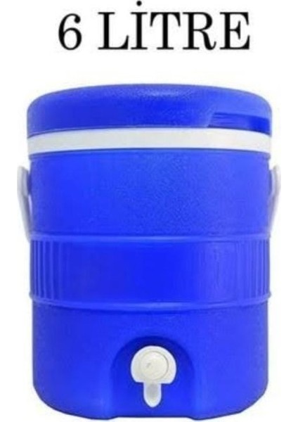 Mavi Renkli Plastik Ikili Termos Seti – Pratik Kullanım (6 L ve 16 L) modelleri