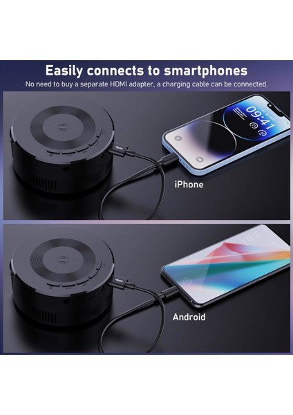 1080P Mini Taşınabilir LED Projektör Dış-Iç Mekan Telefon Yansıtmalı Ev Sineması modelleri