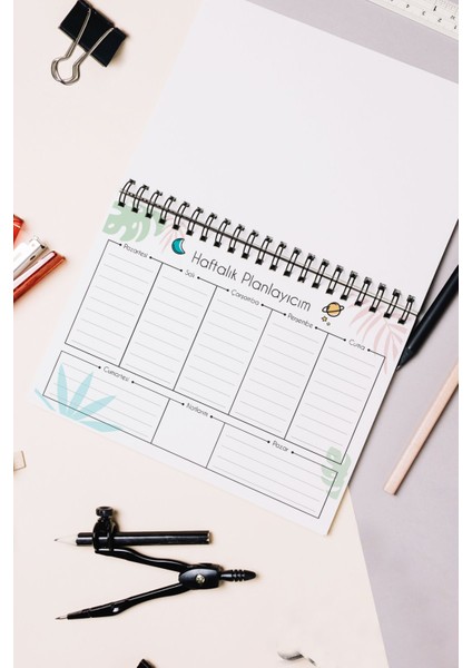 Kiraz Desen Haftalık Planlayıcı - Tarihsiz Ajanda (A5) Süresiz Planlayıcı fırsatları