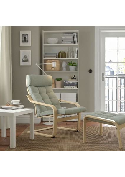 Sallanan Koltuk ve Ayak Uzatma Taburesi, Gunnared Açık Yeşil-Huş fiyatları