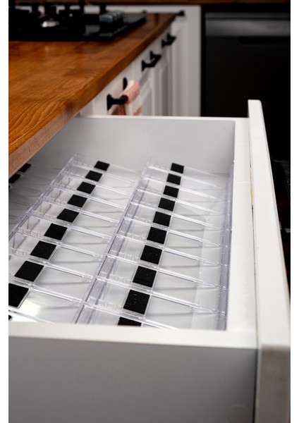 18'li Şeffaf Lego Standlı Cam Baharatlık Seti Kapaklı Etiketli Baharatlık Takım MH03GLD08