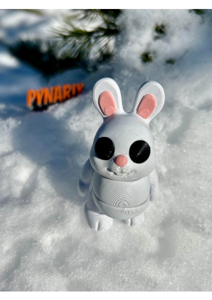 Tavşan - Ormanın Neşeli ve Çevik Kaşifi Ayakta!🐇🌿✨3d Hareketli Organik Oyuncak - Model Orta Boy