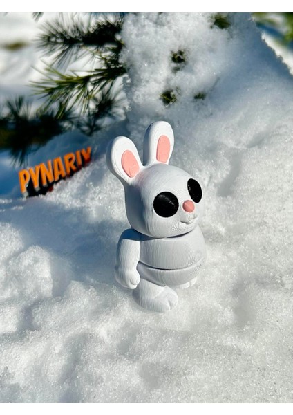 Tavşan - Ormanın Neşeli ve Çevik Kaşifi Ayakta!🐇🌿✨3d Hareketli Organik Oyuncak - Model Orta Boy indirimleri