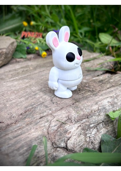 Tavşan - Ormanın Neşeli ve Çevik Kaşifi Ayakta!🐇🌿✨3d Hareketli Organik Oyuncak - Model Orta Boy