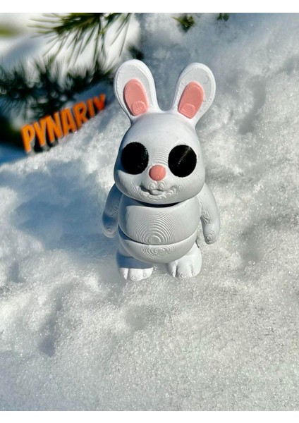 Tavşan - Ormanın Neşeli ve Çevik Kaşifi Ayakta!🐇🌿✨3d Hareketli Organik Oyuncak - Model Orta Boy