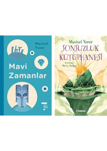 Mavi Zamanlar - Sonsuzluk Kütüphanesi 2 Kitap Ciltli - Mavisel Yener