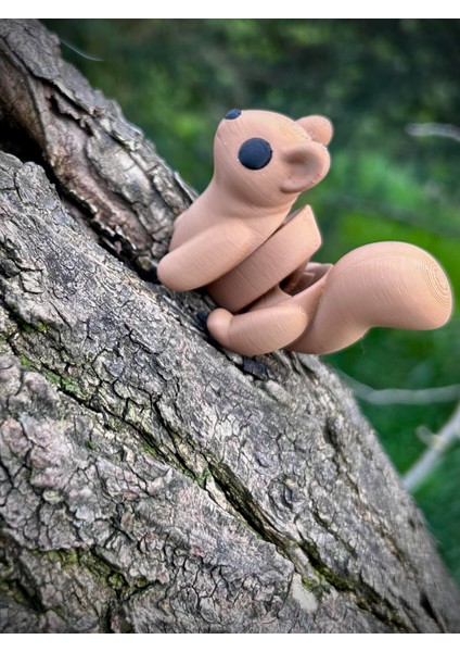 Sincap Oyuncak - Ormanın Enerjik Cıvıl Cıvıl Kaşifi 🌰🐿️3d Hareketli Organik Model- Orta Boy