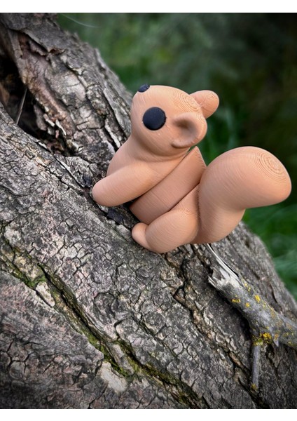 Sincap Oyuncak - Ormanın Enerjik Cıvıl Cıvıl Kaşifi 🌰🐿️3d Hareketli Organik Model- Orta Boy