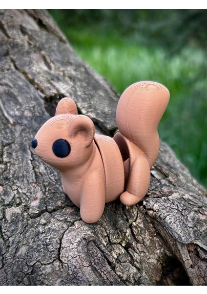 Sincap Oyuncak - Ormanın Enerjik Cıvıl Cıvıl Kaşifi 🌰🐿️3d Hareketli Organik Model- Orta Boy