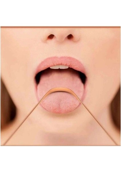 Hijyenik Dil Kazıyıcı, Temizleme ve Sıyırıcı, Bakır Hilal Tasarımı, Bej Renkli Ürün fırsatları