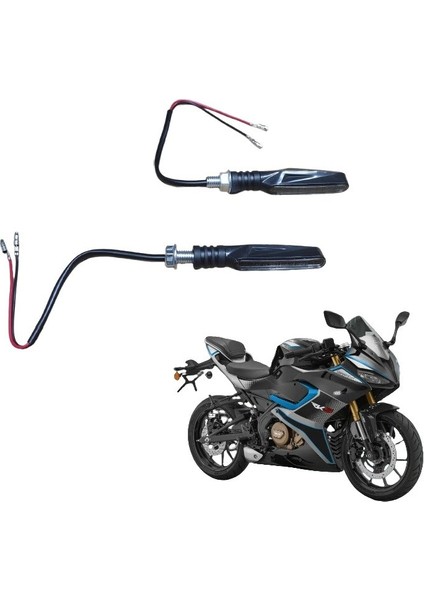 Rks SRK250RR Kırmızı Park - Kırmızı Çakar - Sarı Kayan LED Sinyal Takımı
